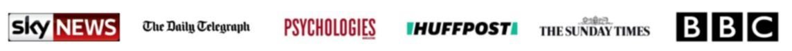 As seen in Sky News, The Daily Telegraph, Psychologies, HuffPost, The Sunday Times, BBC